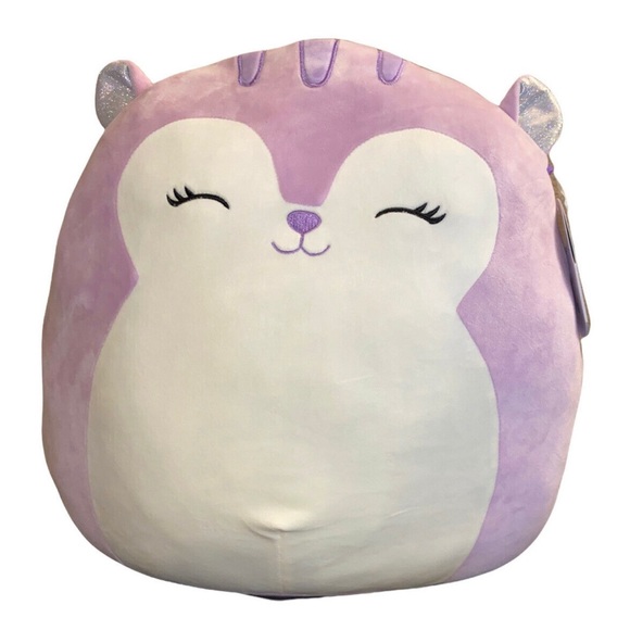 Kellytoy Sydnee The Purple Squirrel Squishmallow Pillow Stuffed Plush Toy 16in - Picture 2 of 7